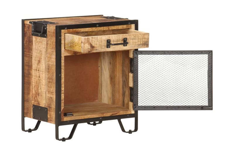 Sängbord 43x30x51cm massivt robust mangoträ - Brun - Möbler - Bord & matgrupper - Avlastningsbord - Sängbord & nattduksbord