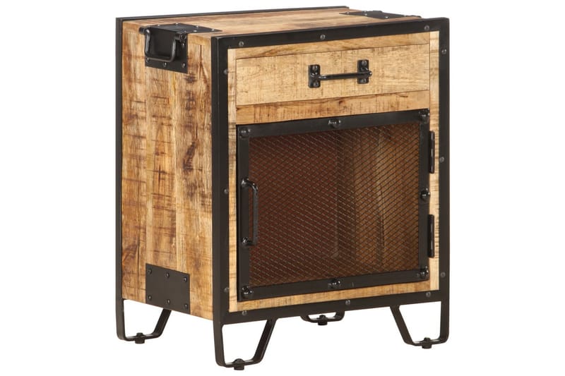 Sängbord 43x30x51cm massivt robust mangoträ - Brun - Möbler - Bord & matgrupper - Avlastningsbord - Sängbord & nattduksbord