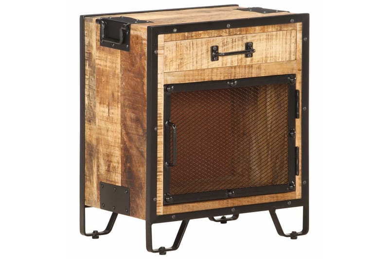 Sängbord 43x30x51cm massivt robust mangoträ - Brun - Möbler - Bord & matgrupper - Avlastningsbord - Sängbord & nattduksbord