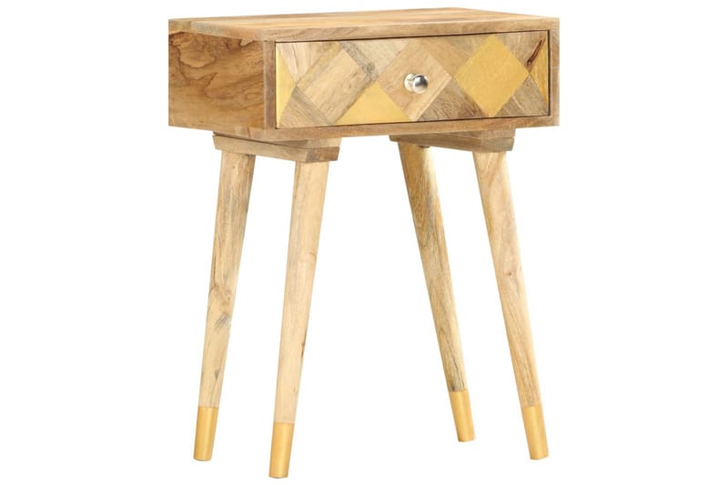 Sängbord 43x30x58 cm massivt mangoträ - Brun - Möbler - Bord & matgrupper - Avlastningsbord - Sängbord & nattduksbord