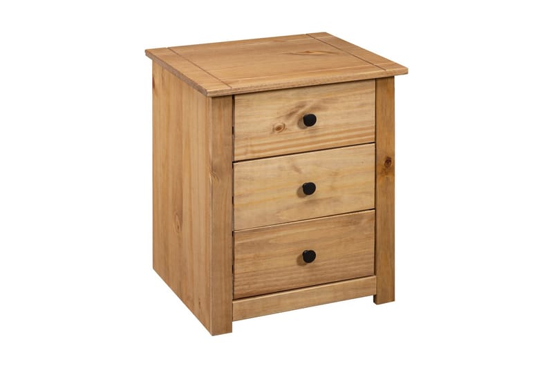 Sängbord 46x40x57 cm furu panama - Brun - Möbler - Bord & matgrupper - Avlastningsbord - Sängbord & nattduksbord