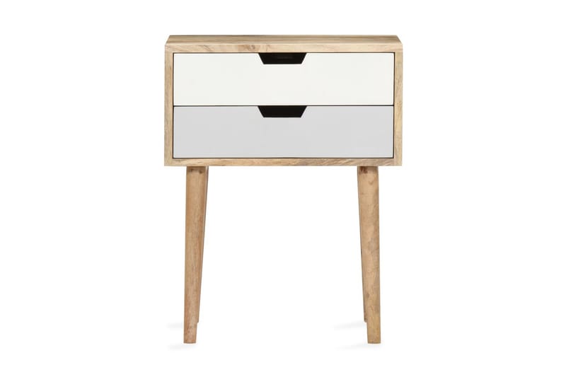 Sängbord 47x35x59 cm massivt mangoträ - Flerfärgad - Möbler - Bord & matgrupper - Avlastningsbord - Sängbord & nattduksbord