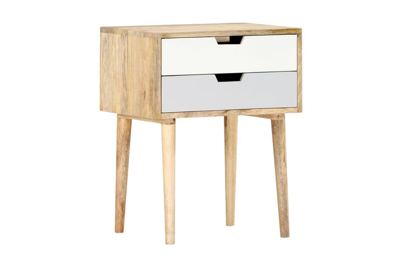Sängbord 47x35x59 cm massivt mangoträ - Flerfärgad - Möbler - Bord & matgrupper - Avlastningsbord - Sängbord & nattduksbord