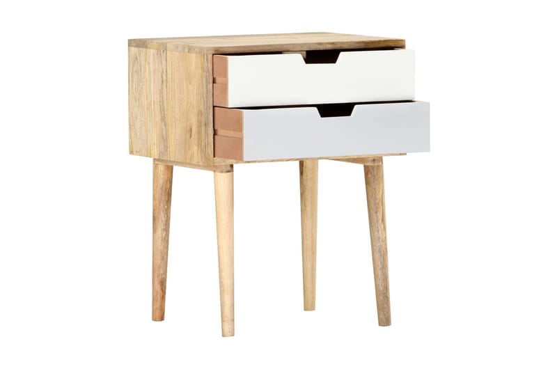 Sängbord 47x35x59 cm massivt mangoträ - Flerfärgad - Möbler - Bord & matgrupper - Avlastningsbord - Sängbord & nattduksbord