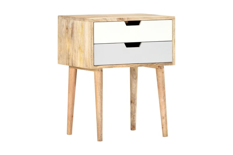 Sängbord 47x35x59 cm massivt mangoträ - Flerfärgad - Möbler - Bord & matgrupper - Avlastningsbord - Sängbord & nattduksbord