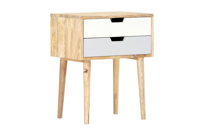 Sängbord 47x35x59 cm massivt mangoträ - Flerfärgad - Möbler - Bord & matgrupper - Avlastningsbord - Sängbord & nattduksbord
