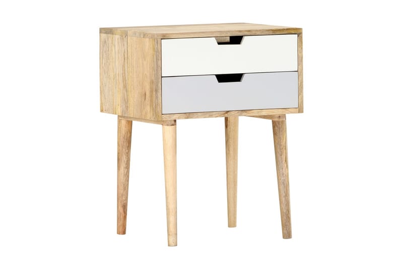 Sängbord 47x35x59 cm massivt mangoträ - Flerfärgad - Möbler - Bord & matgrupper - Avlastningsbord - Sängbord & nattduksbord