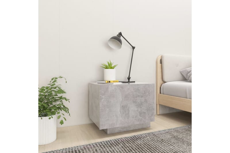 Sängbord betonggrå 100x35x40 cm spånskiva - Grå - Möbler - Bord & matgrupper - Avlastningsbord - Sängbord & nattduksbord
