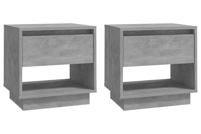 Sängbord betonggrå 2 st 45x34x44 cm spånskiva - Grå - Möbler - Bord & matgrupper - Avlastningsbord - Sängbord & nattduksbord