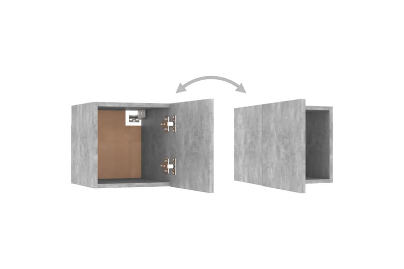 Sängbord betonggrå 30,5x30x30 cm spånskiva - Grå - Möbler - Bord & matgrupper - Avlastningsbord - Sängbord & nattduksbord