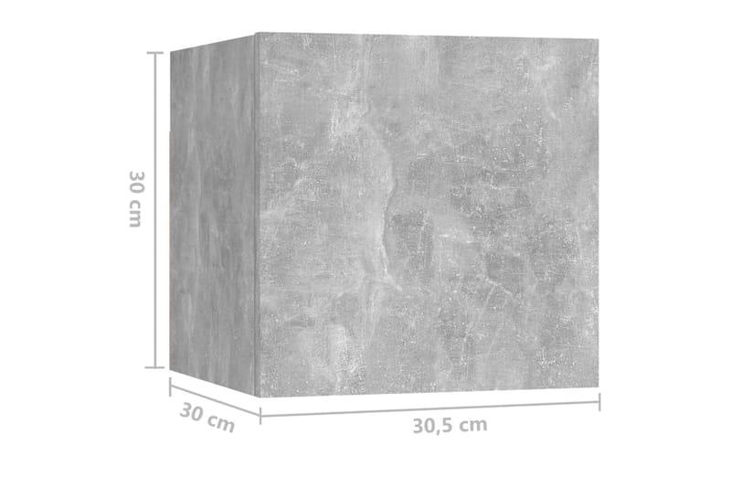 Sängbord betonggrå 30,5x30x30 cm spånskiva - Grå - Möbler - Bord & matgrupper - Avlastningsbord - Sängbord & nattduksbord