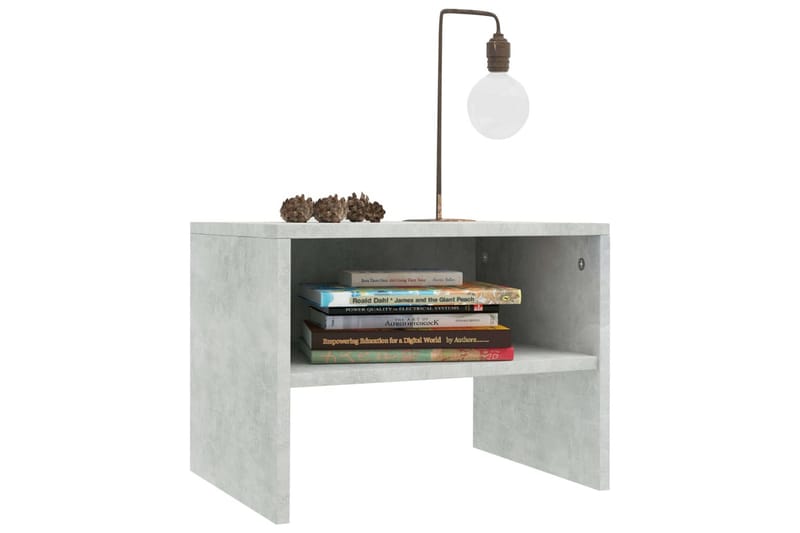 Sängbord betonggrå 40x30x30 cm spånskiva - Grå - Möbler - Bord & matgrupper - Avlastningsbord - Sängbord & nattduksbord