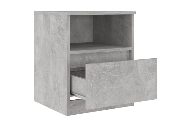Sängbord betonggrå 40x40x50 cm spånskiva - Grå - Sängbord & nattduksbord