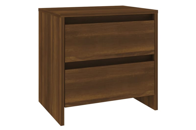 Sängbord brun ek 45x34,5x44,5 cm spånskiva - Brun - Möbler - Bord & matgrupper - Avlastningsbord - Sängbord & nattduksbord