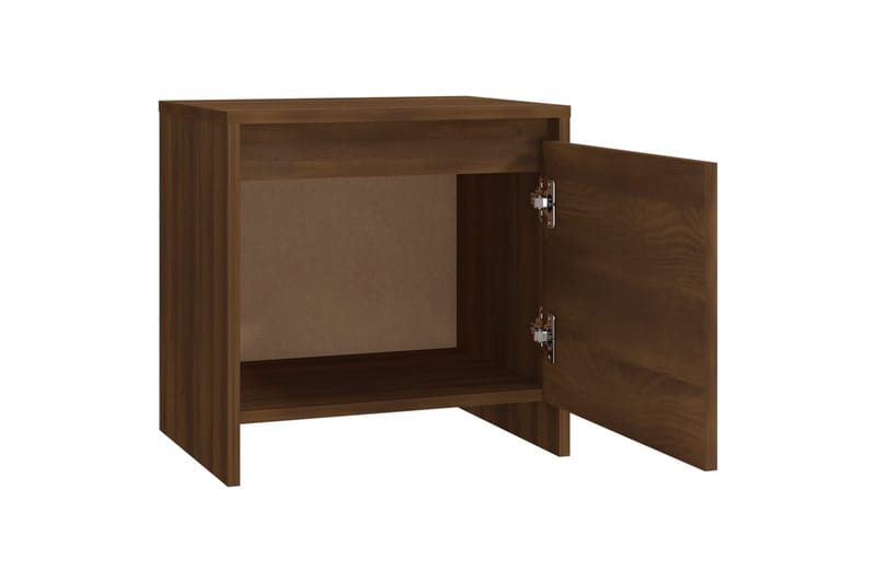 Sängbord brun ek 45x34x44,5 cm spånskiva - Brun - Sängbord & nattduksbord