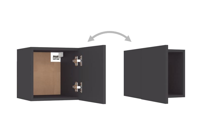 Sängbord grå 30,5x30x30 cm spånskiva - Grå - Sängbord & nattduksbord