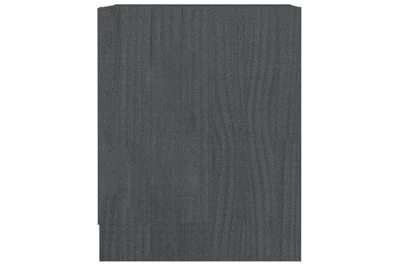 Sängbord grå 35,5x33,5x41,5 cm massiv furu - Grå - Sängbord & nattduksbord