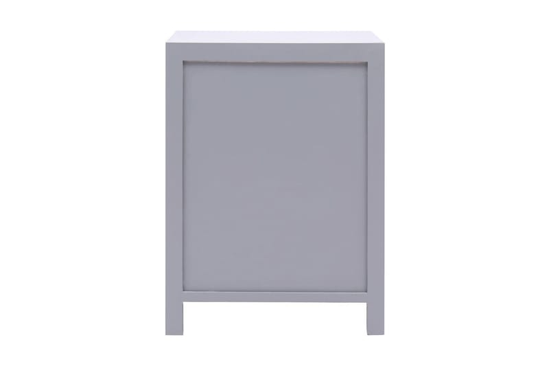 Sängbord grå 38x28x52 cm paulownia - Grå - Möbler - Bord & matgrupper - Avlastningsbord - Sängbord & nattduksbord