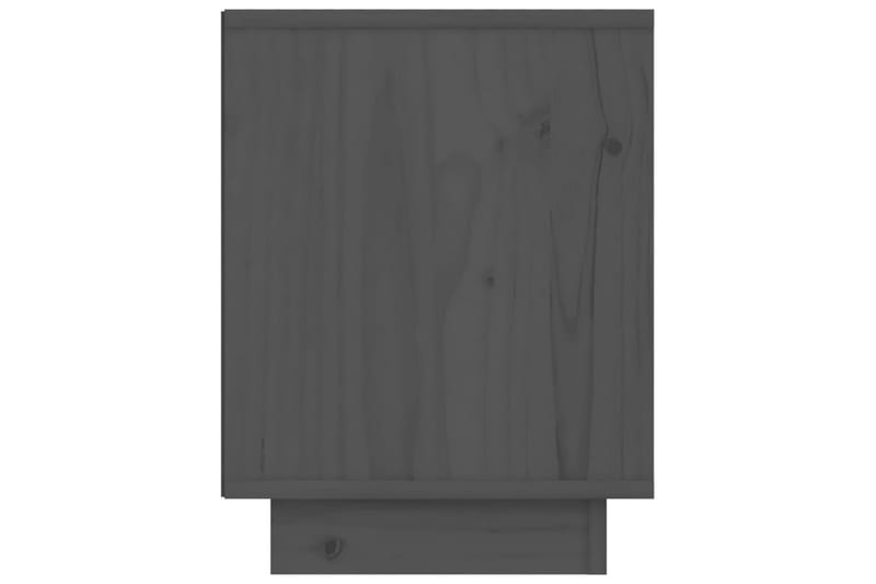 Sängbord grå 40x30x40 cm massiv furu - Grå - Sängbord & nattduksbord