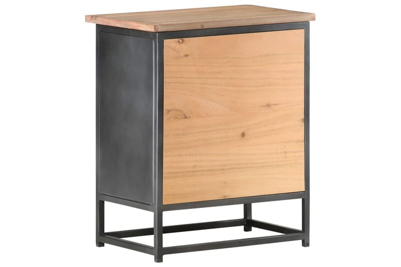Sängbord grå 40x30x50 cm massivt akaciaträ - Grå - Sängbord & nattduksbord