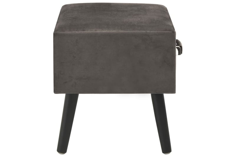 Sängbord grå 40x35x40 cm sammet - Grå - Sängbord & nattduksbord