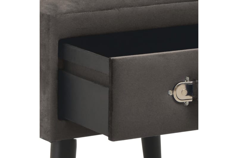Sängbord grå 40x35x40 cm sammet - Grå - Sängbord & nattduksbord