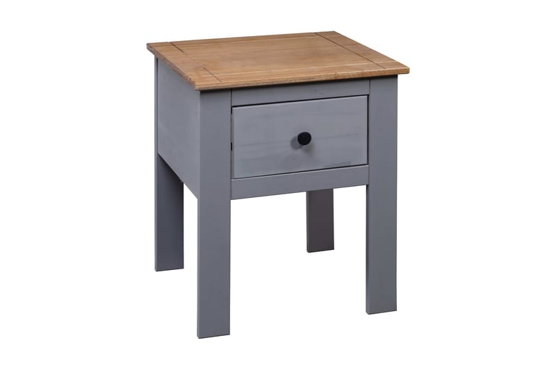 Sängbord grå 46x40x57 cm furu Panama - Grå - Sängbord & nattduksbord