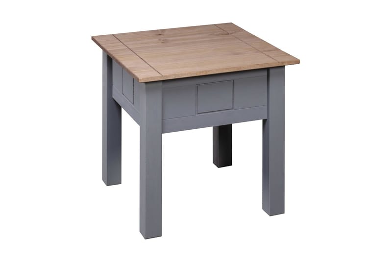 Sängbord grå 50,5x50,5x52,5 cm furu panama - Grå - Sängbord & nattduksbord