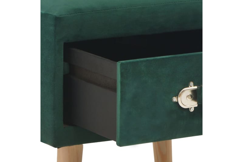 Sängbord grön 40x35x40 cm sammet - Grön - Möbler - Bord & matgrupper - Avlastningsbord - Sängbord & nattduksbord