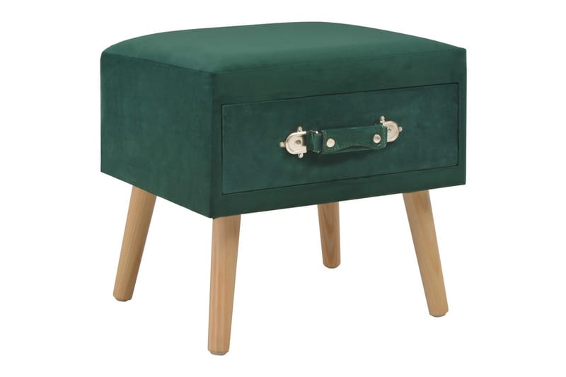 Sängbord grön 40x35x40 cm sammet - Grön - Möbler - Bord & matgrupper - Avlastningsbord - Sängbord & nattduksbord
