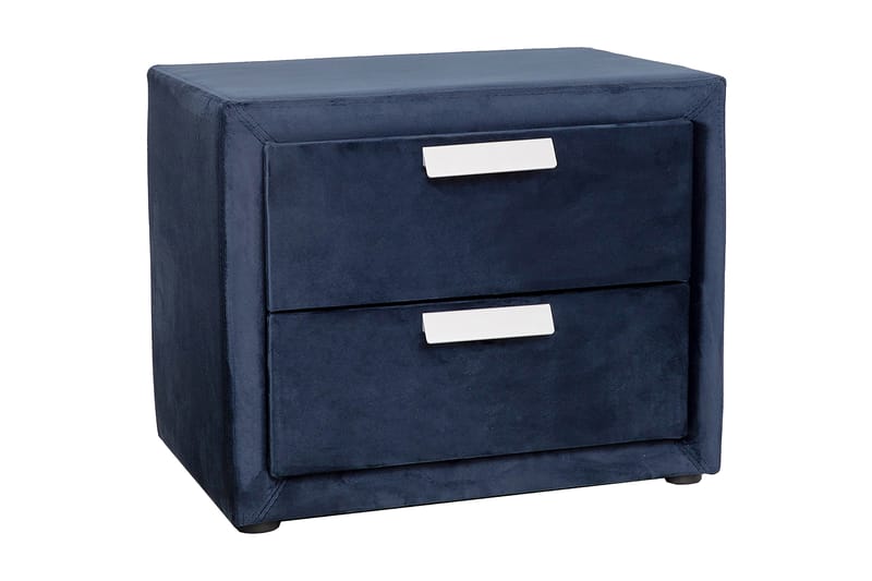 Sängbord GRACE 2-lådor 505x41xH40cm färg: blå - Blå - Sängbord & nattduksbord