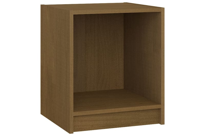 Sängbord honungsbrun 35,5x33,5x41,5 cm massiv furu - Brun - Möbler - Bord & matgrupper - Avlastningsbord - Sängbord & nattduksbord