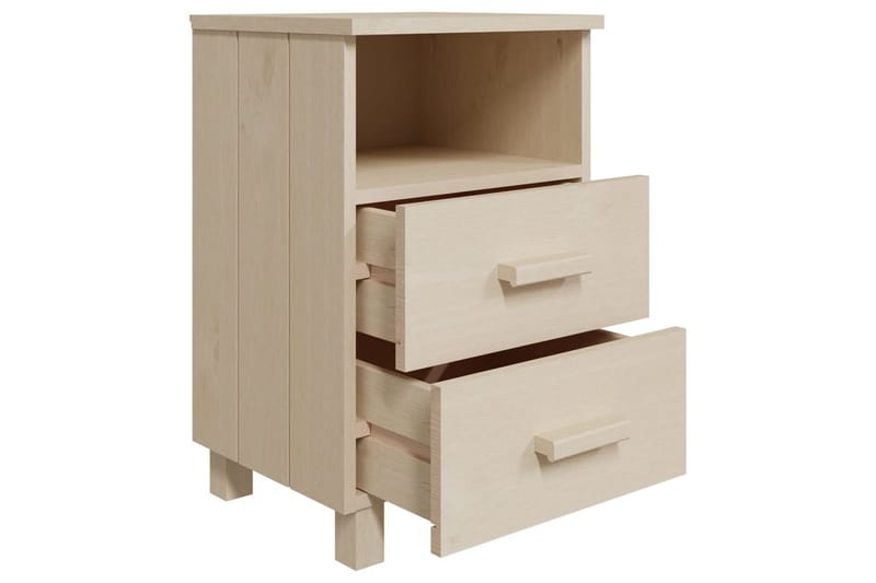 Sängbord honungsbrun 40x30x40 cm massiv furu - Brun - Möbler - Bord & matgrupper - Avlastningsbord - Sängbord & nattduksbord