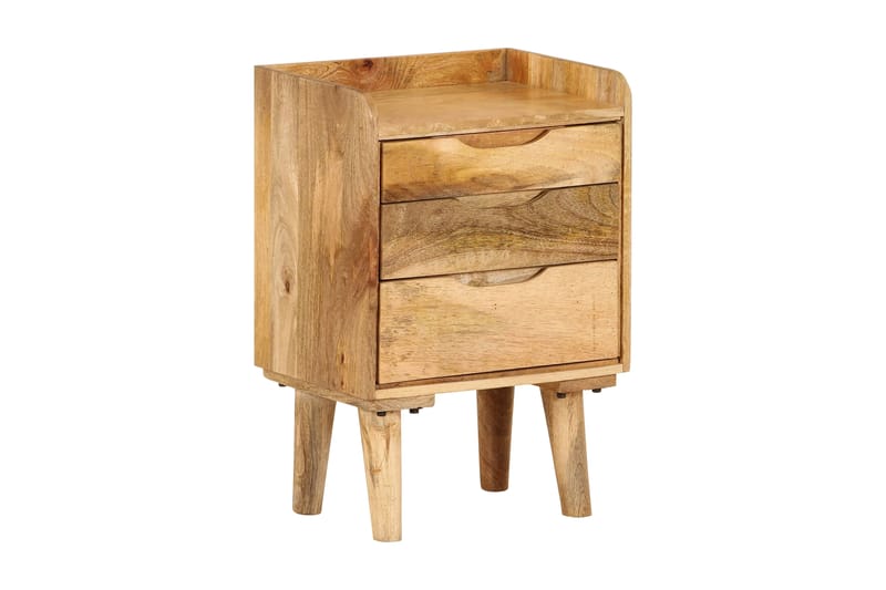 Sängbord i massivt mangoträ 40x30x59,5 cm - Brun - Möbler - Bord & matgrupper - Avlastningsbord - Sängbord & nattduksbord