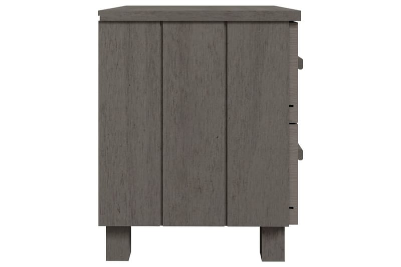 Sängbord ljusgrå 40x35x44,5 cm massiv furu - Grå - Möbler - Bord & matgrupper - Avlastningsbord - Sängbord & nattduksbord