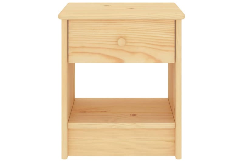 Sängbord ljust trä 35x30x40 cm massiv furu - Brun - Möbler - Bord & matgrupper - Avlastningsbord - Sängbord & nattduksbord