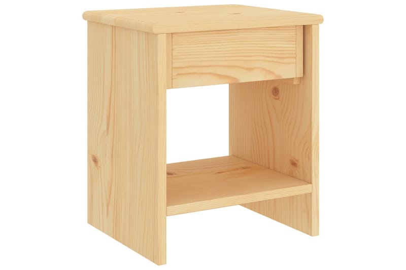 Sängbord ljust trä 35x30x40 cm massiv furu - Brun - Möbler - Bord & matgrupper - Avlastningsbord - Sängbord & nattduksbord