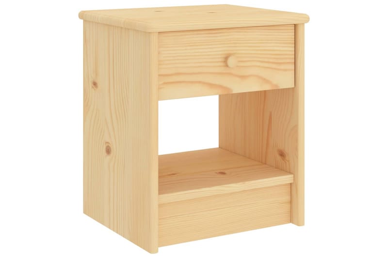 Sängbord ljust trä 35x30x40 cm massiv furu - Brun - Möbler - Bord & matgrupper - Avlastningsbord - Sängbord & nattduksbord