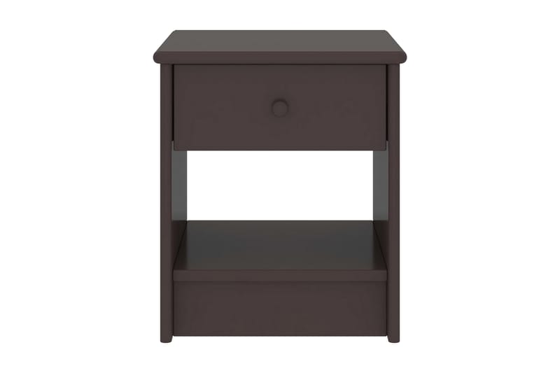 Sängbord mörkbrun 35x30x40 cm massiv furu - Brun - Sängbord & nattduksbord
