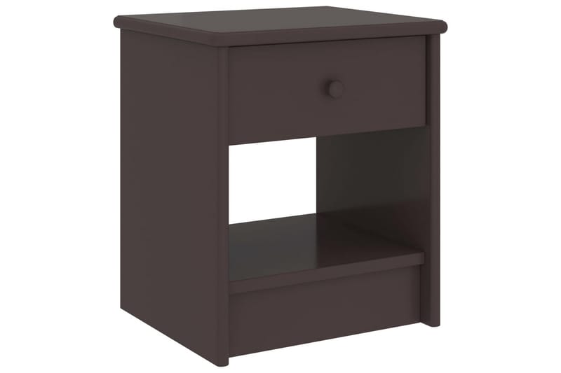 Sängbord mörkbrun 35x30x40 cm massiv furu - Brun - Möbler - Bord & matgrupper - Avlastningsbord - Sängbord & nattduksbord