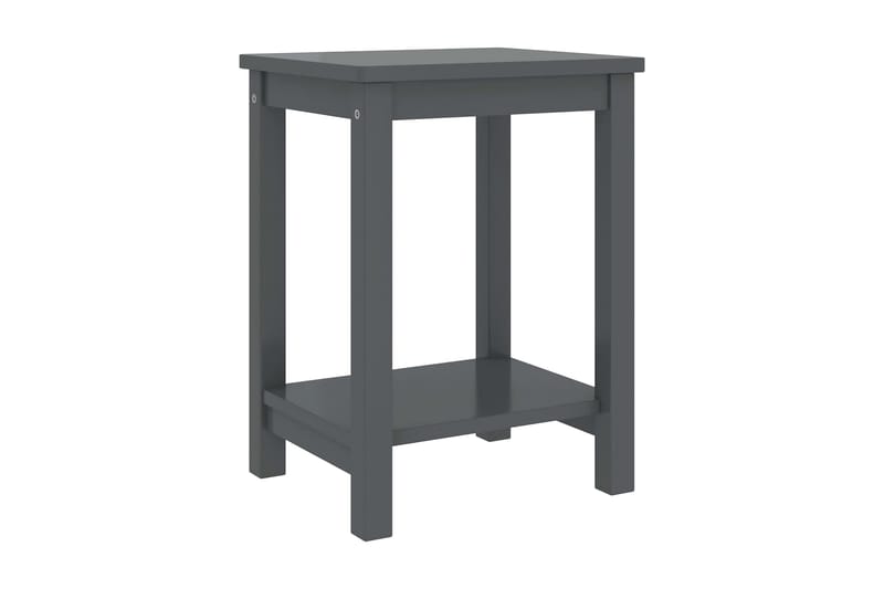 Sängbord mörkgrå 35x30x47 cm massiv furu - Grå - Sängbord & nattduksbord