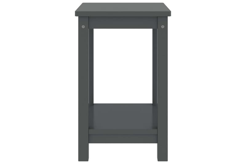 Sängbord mörkgrå 35x30x47 cm massiv furu - Grå - Sängbord & nattduksbord