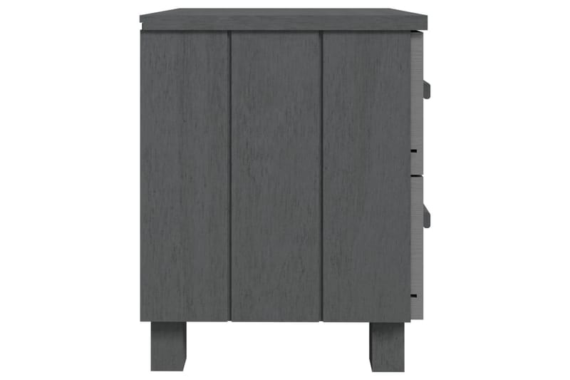 Sängbord mörkgrå 40x35x44,5 cm massiv furu - Grå - Möbler - Bord & matgrupper - Avlastningsbord - Sängbord & nattduksbord