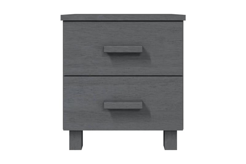 Sängbord mörkgrå 40x35x44,5 cm massiv furu - Grå - Möbler - Bord & matgrupper - Avlastningsbord - Sängbord & nattduksbord