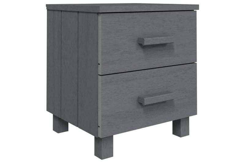 Sängbord mörkgrå 40x35x44,5 cm massiv furu - Grå - Möbler - Bord & matgrupper - Avlastningsbord - Sängbord & nattduksbord