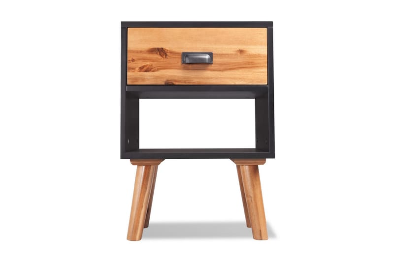 Sängbord massivt akaciaträ 2 st 40x30x57 cm - Svart - Möbler - Bord & matgrupper - Avlastningsbord - Sängbord & nattduksbord
