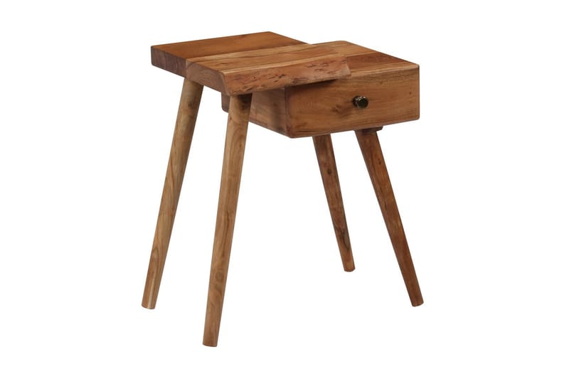 Sängbord massivt akaciaträ 45x32x55 cm - Brun - Möbler - Bord & matgrupper - Avlastningsbord - Sängbord & nattduksbord