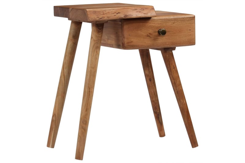 Sängbord massivt akaciaträ 45x32x55 cm - Brun - Möbler - Bord & matgrupper - Avlastningsbord - Sängbord & nattduksbord