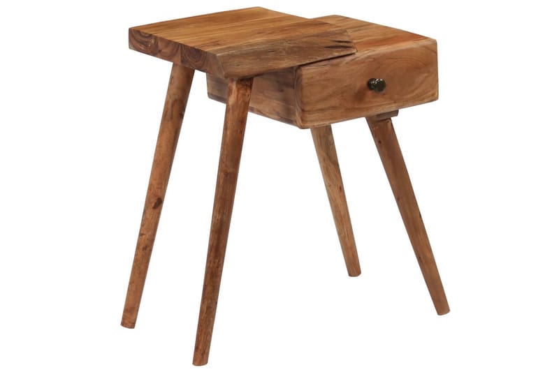 Sängbord massivt akaciaträ 45x32x55 cm - Brun - Möbler - Bord & matgrupper - Avlastningsbord - Sängbord & nattduksbord