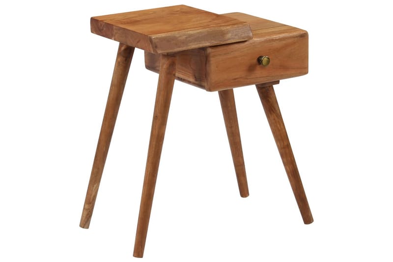 Sängbord massivt akaciaträ 45x32x55 cm - Brun - Möbler - Bord & matgrupper - Avlastningsbord - Sängbord & nattduksbord